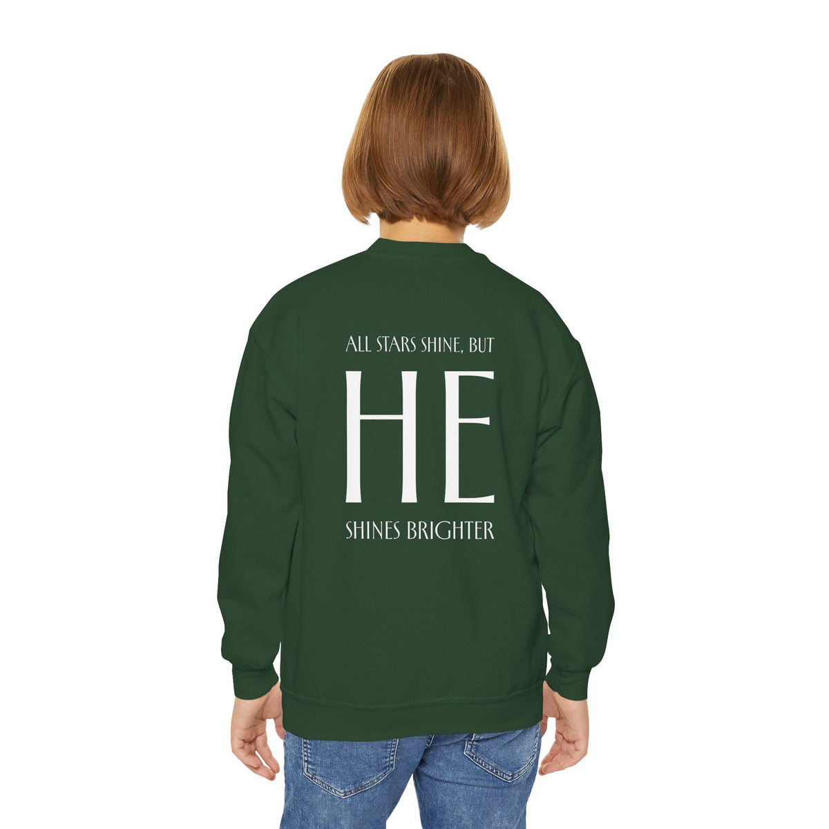 He Shines Brighter, Youth Sweatshirt