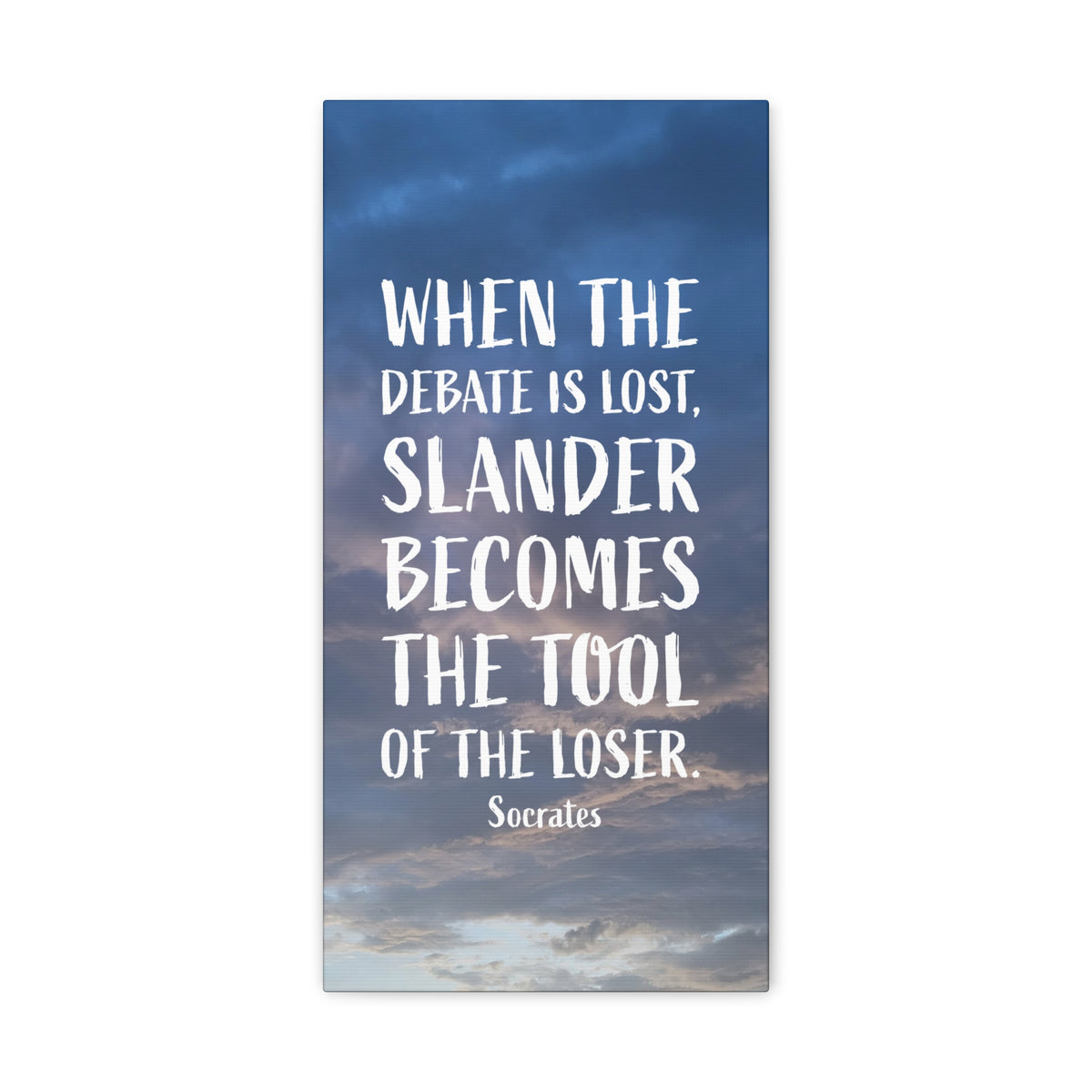 Debates Socrates, Canvas
