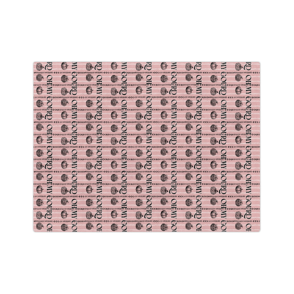 Oh My Gourd, Pink Pumpkin Velveteen Blanket
