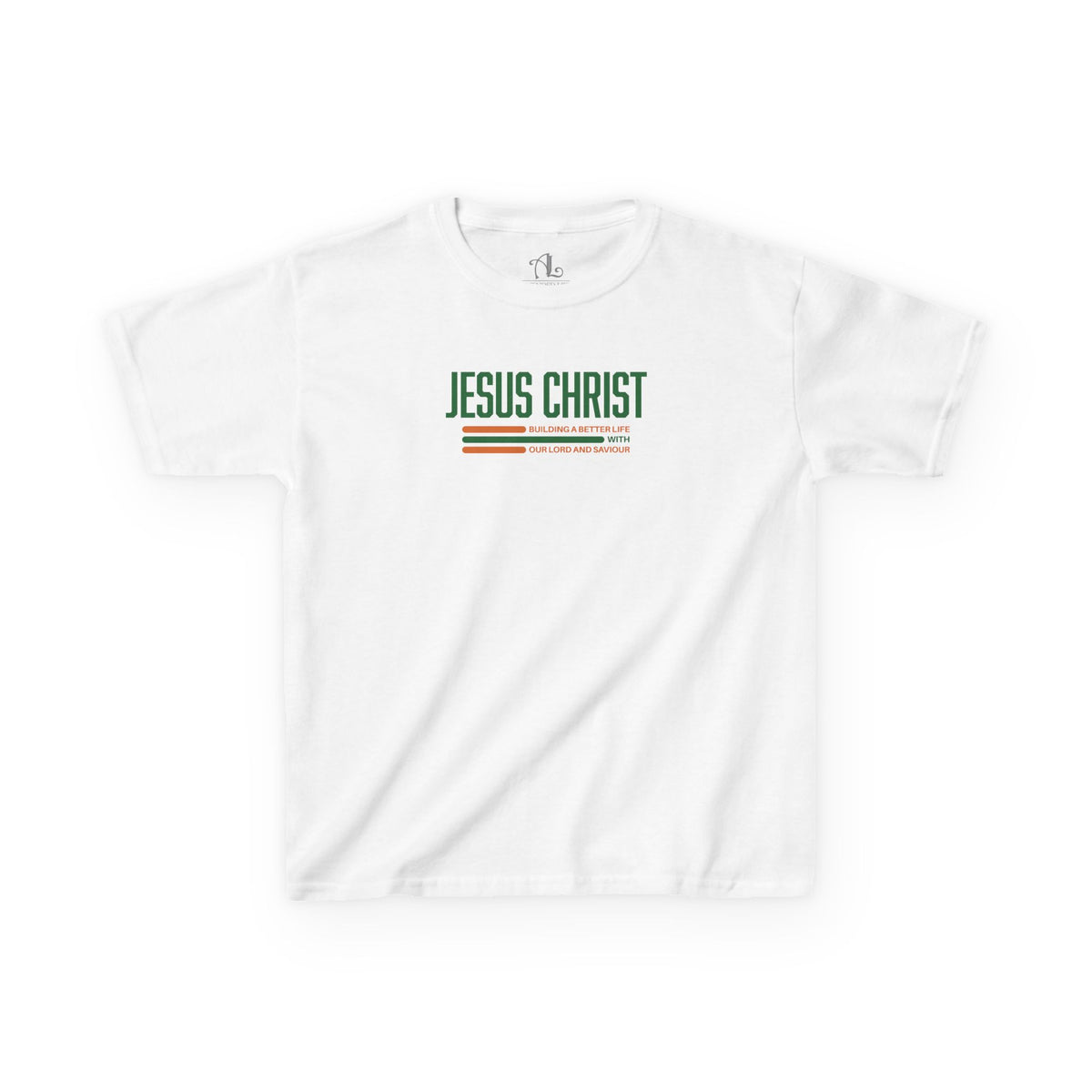 Jesus Christ Retro Stripe Christian Tee, Kids