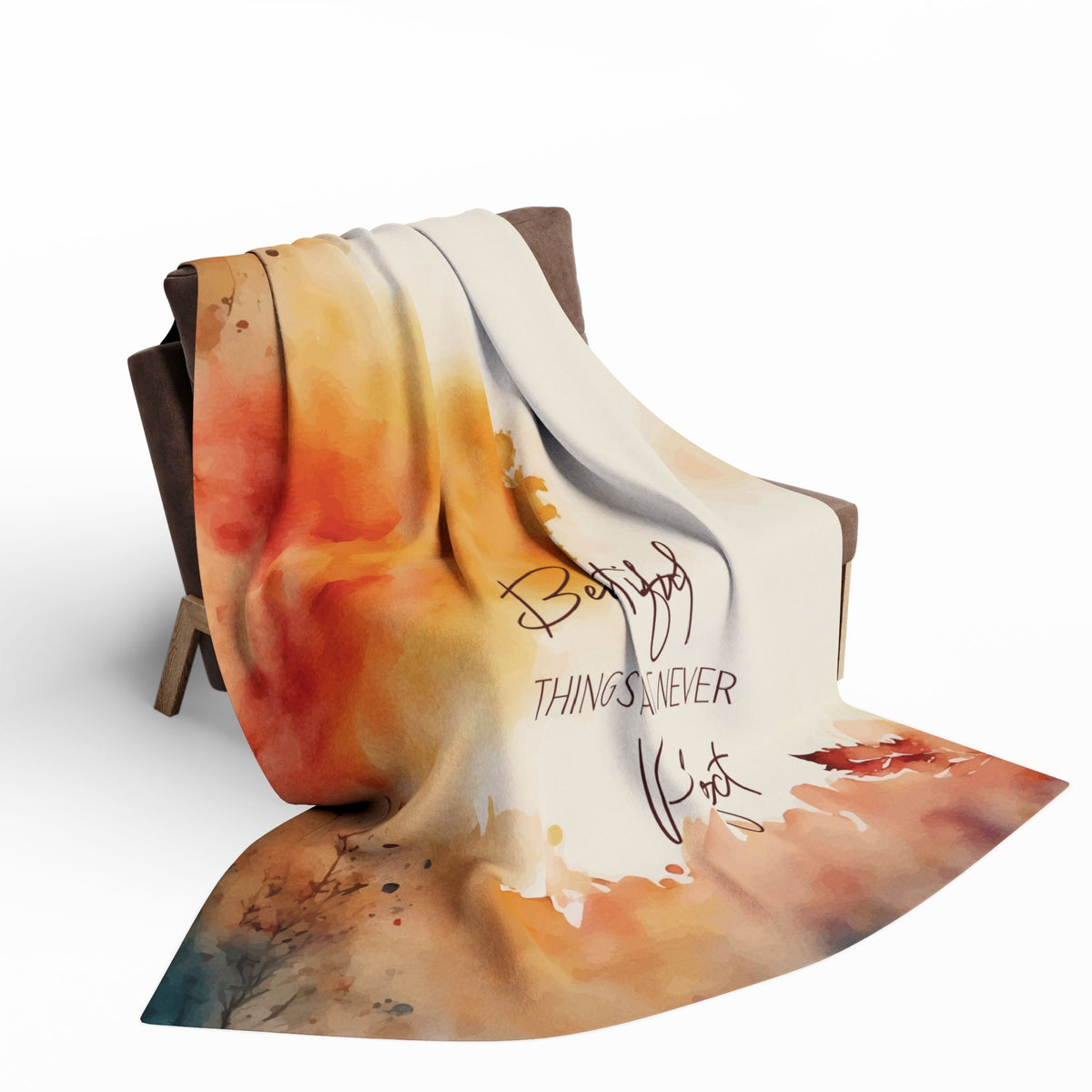 Watercolor Autumn, Fleece Blanket