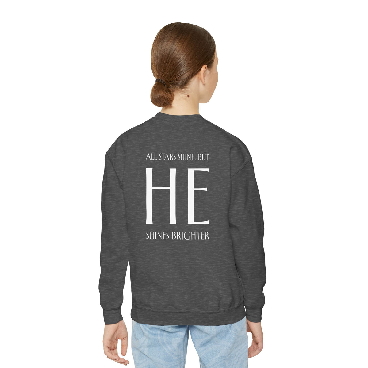 He Shines Brighter, Youth Sweatshirt