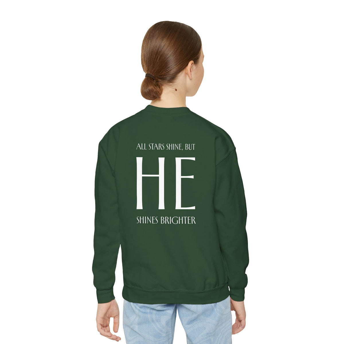 He Shines Brighter, Youth Sweatshirt