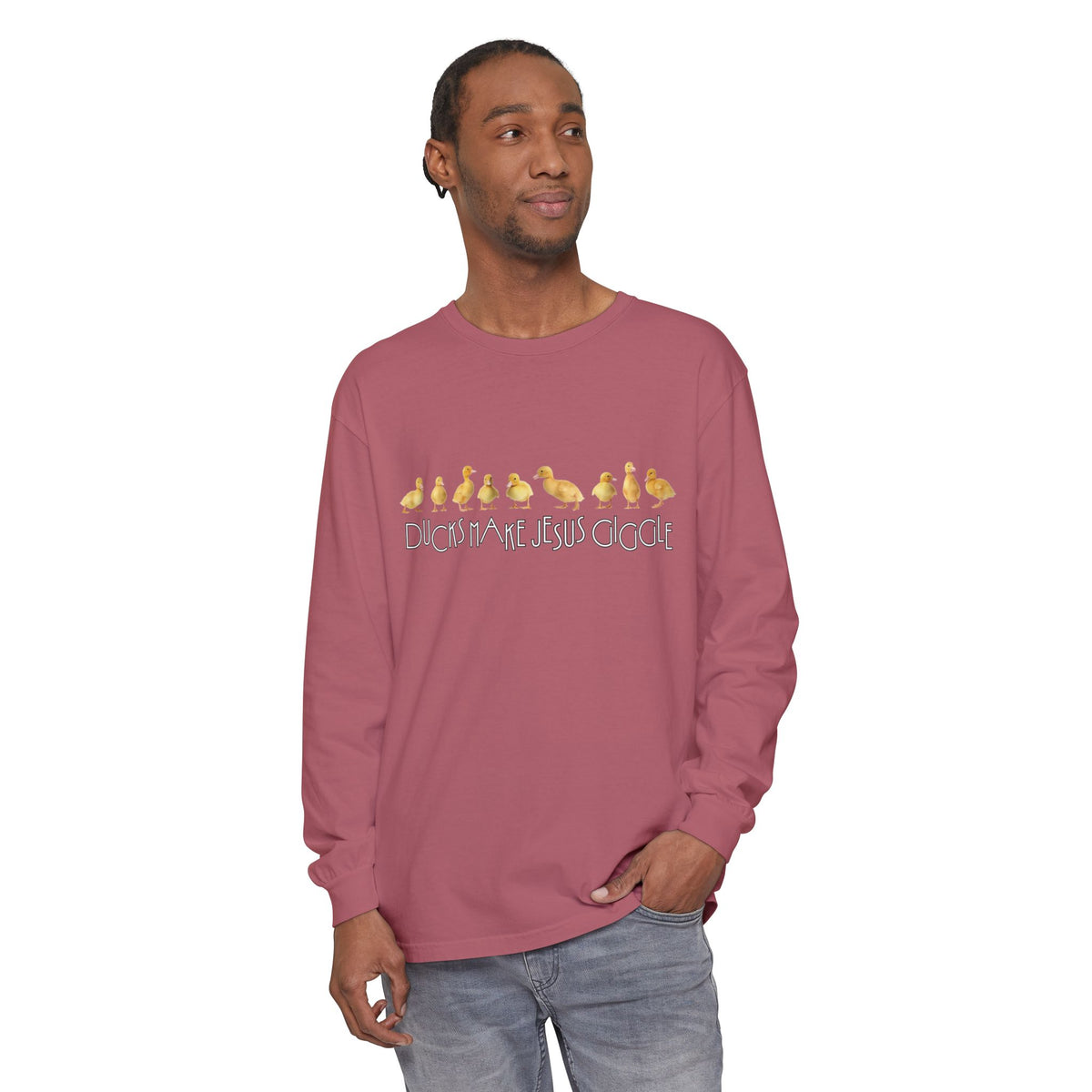 Ducks Make Jesus Giggle, Sleeved Tee