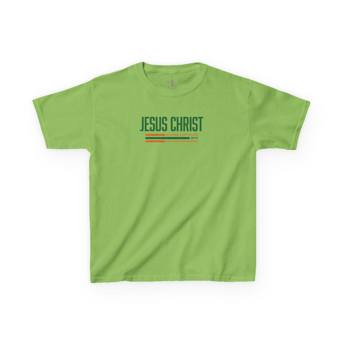 Jesus Christ Retro Stripe Christian Tee, Kids