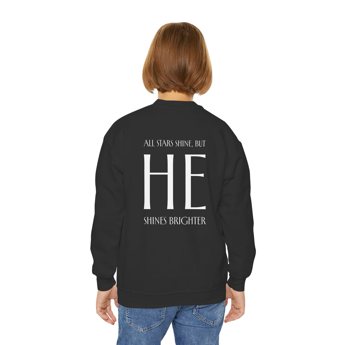 He Shines Brighter, Youth Sweatshirt