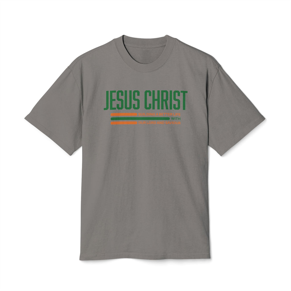 Jesus Christ Retro Stripe Tee — Christian Graphic T-Shirt