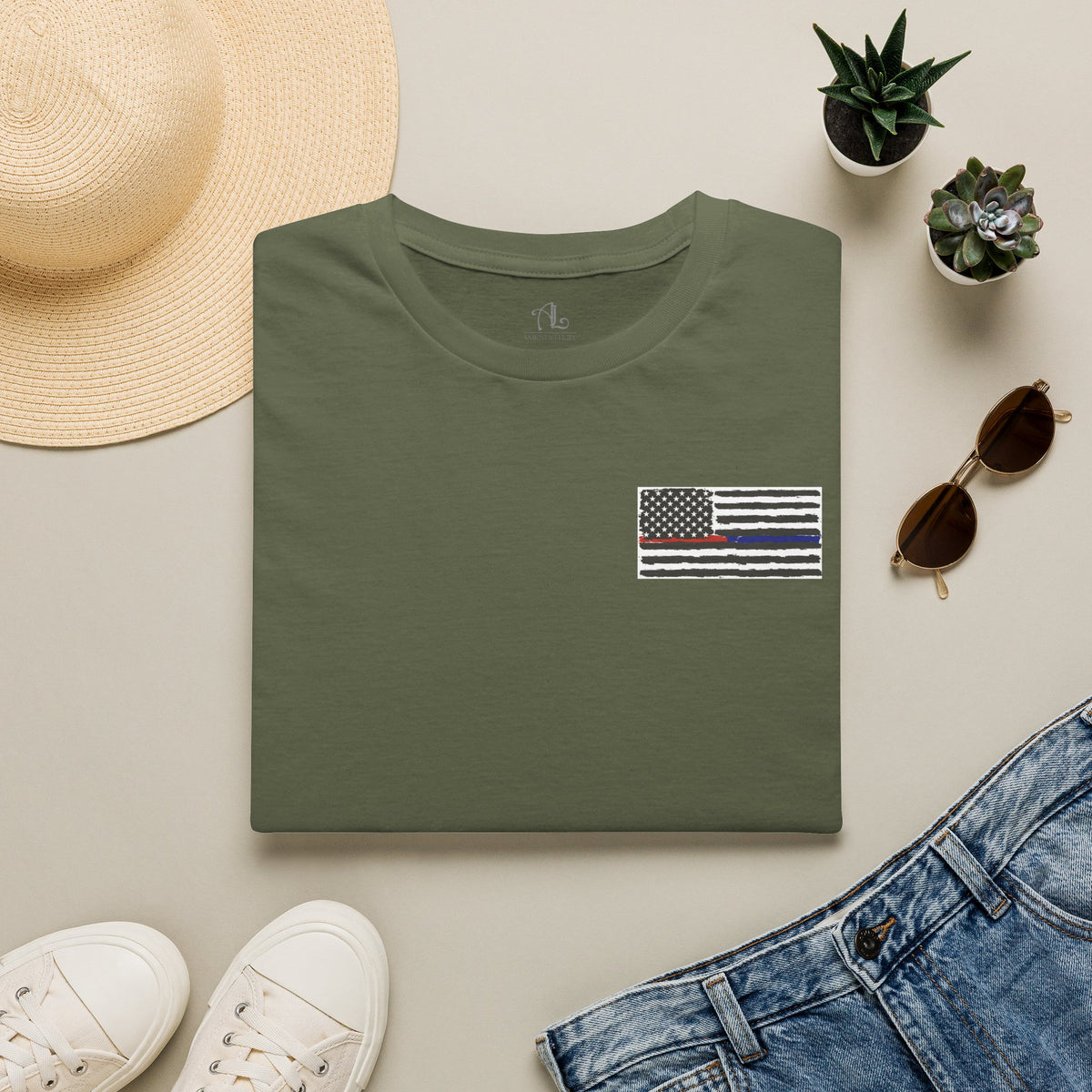 Isaiah 6:8 American Flag T-Shirt, Faith, Service & Patriotism Tee