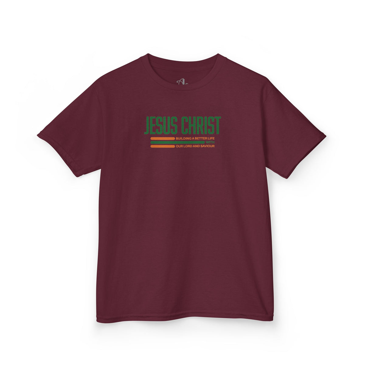 Jesus Christ Retro Stripe Christian Tee, Kids