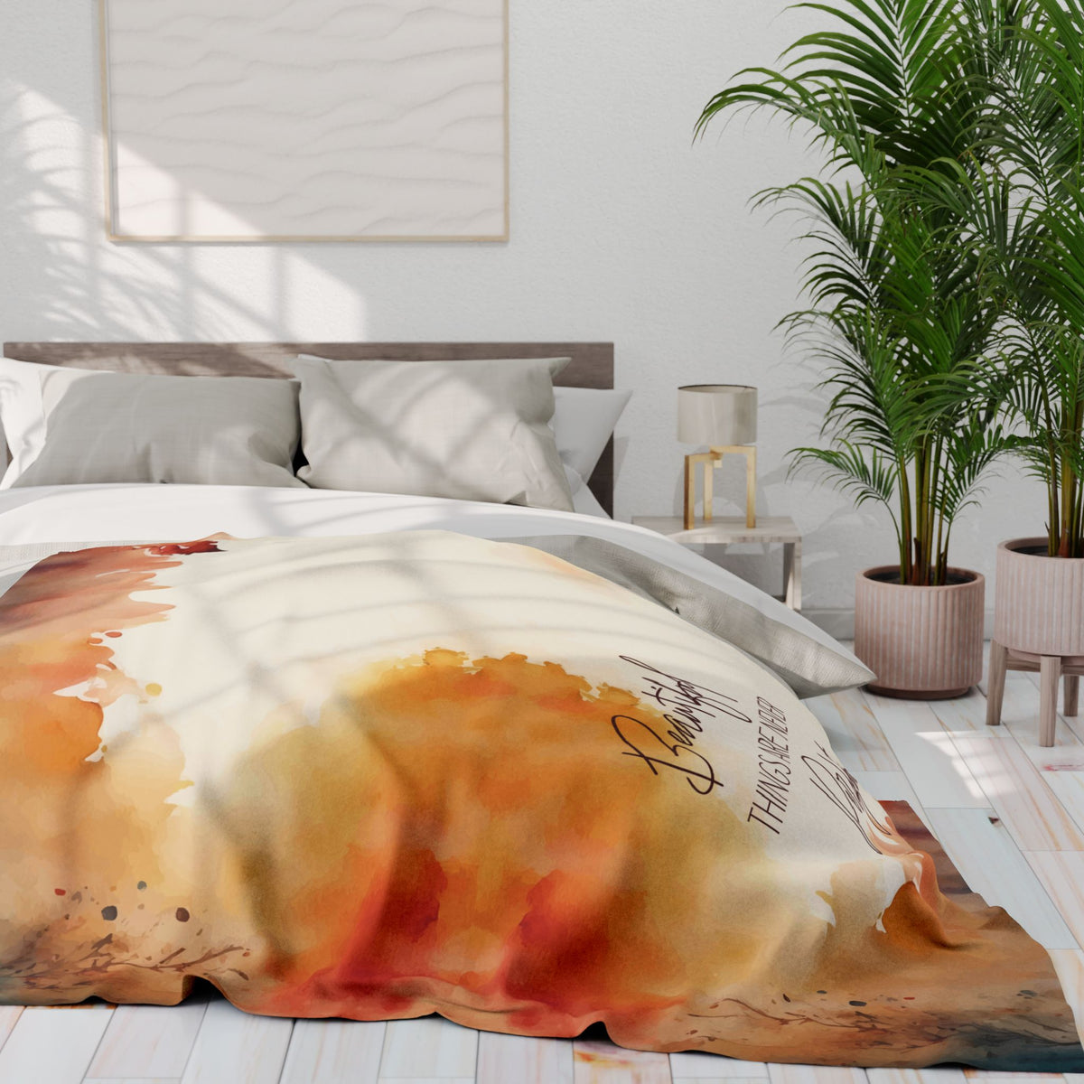 Watercolor Autumn, Fleece Blanket