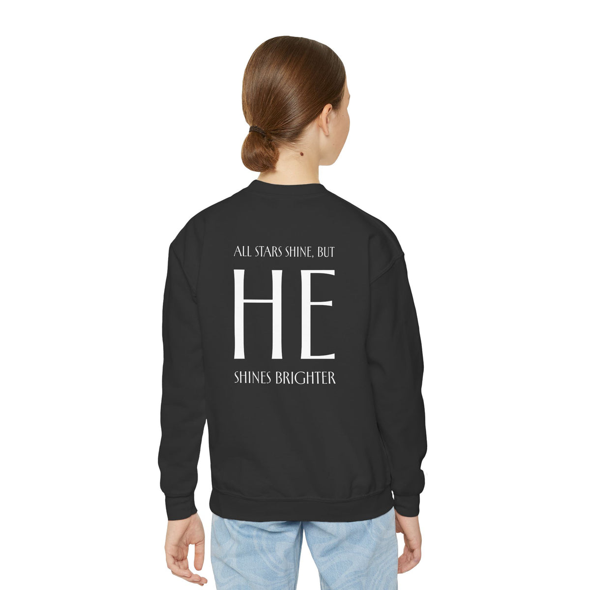 He Shines Brighter, Youth Sweatshirt