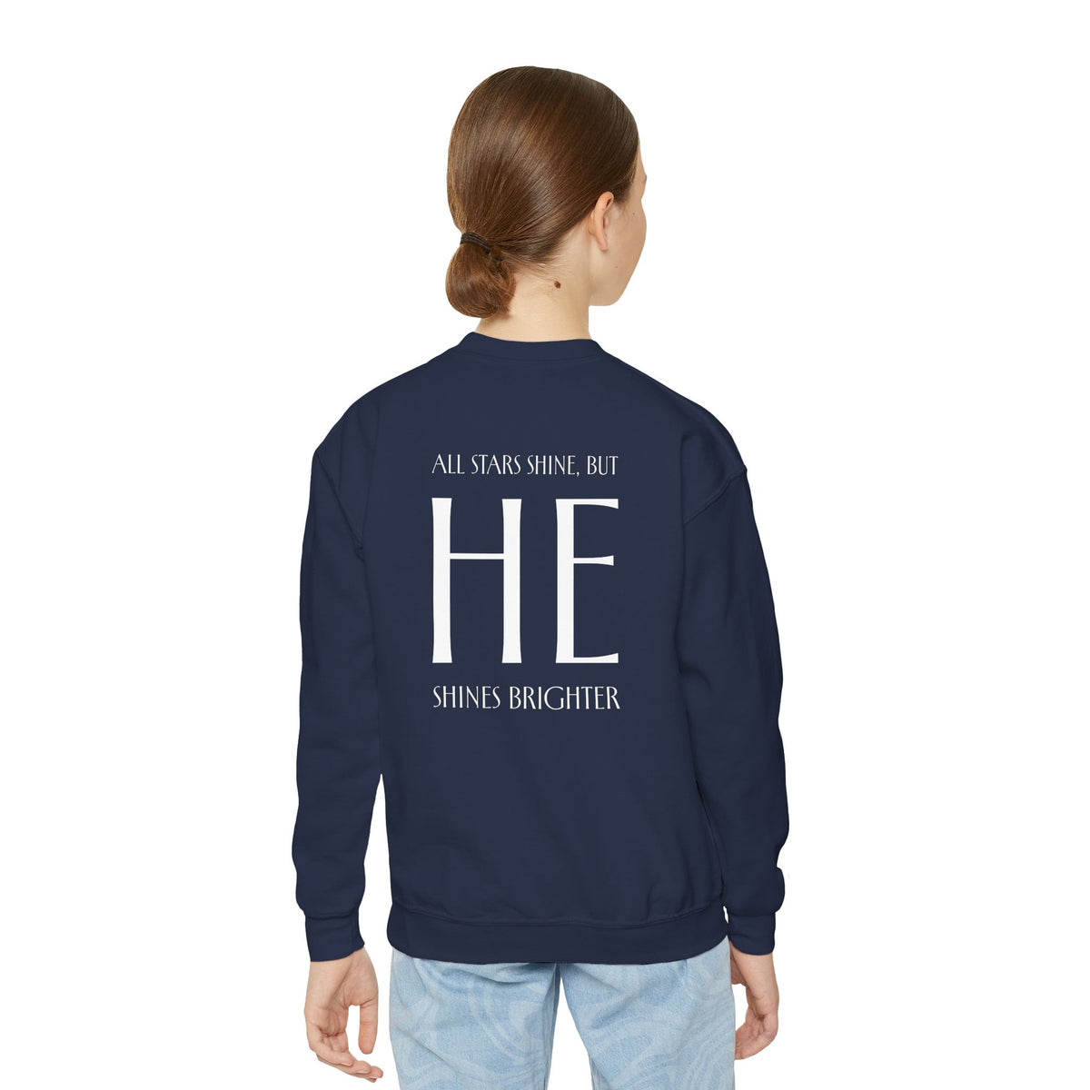 He Shines Brighter, Youth Sweatshirt