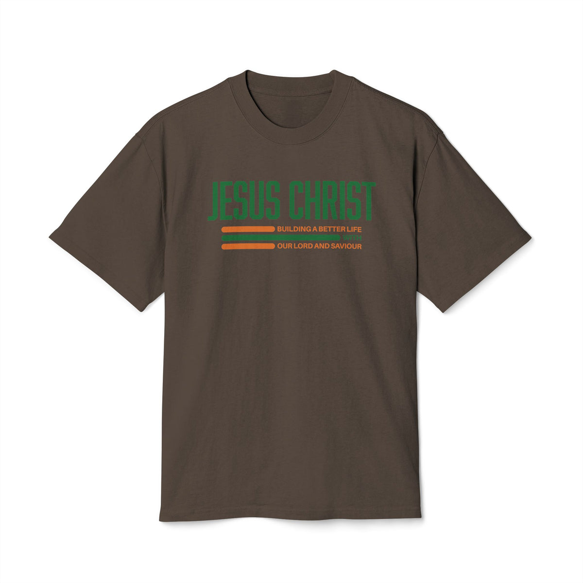 Jesus Christ Retro Stripe Tee — Christian Graphic T-Shirt