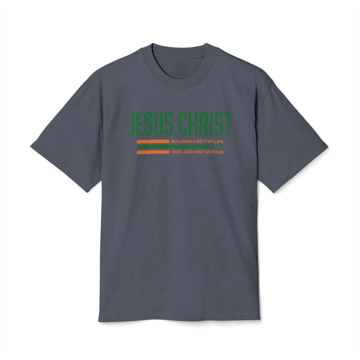 Jesus Christ Retro Stripe Tee — Christian Graphic T-Shirt