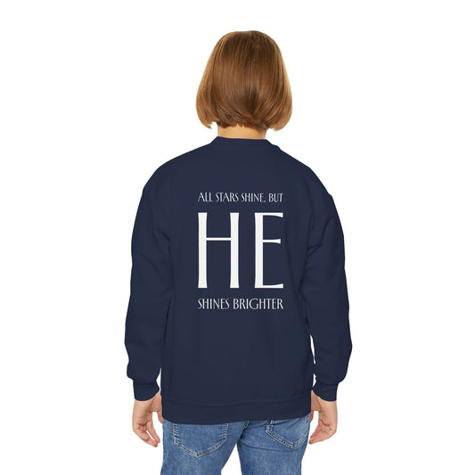 He Shines Brighter, Youth Sweatshirt