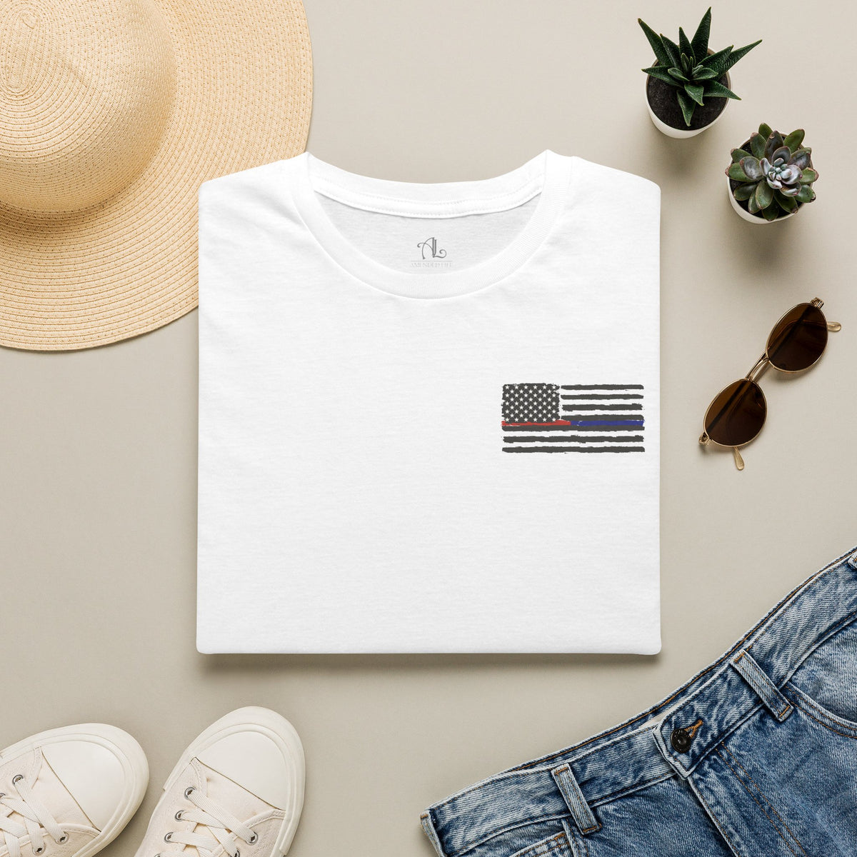 Isaiah 6:8 American Flag T-Shirt, Faith, Service & Patriotism Tee