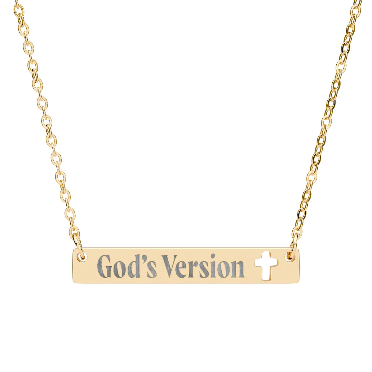 God's Version, Necklace with Cross Cutout