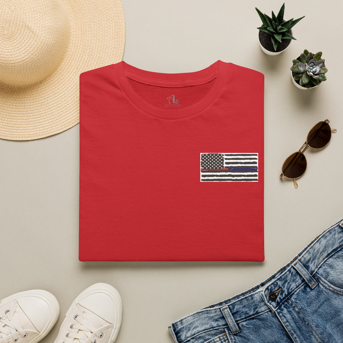 Isaiah 6:8 American Flag T-Shirt, Faith, Service & Patriotism Tee
