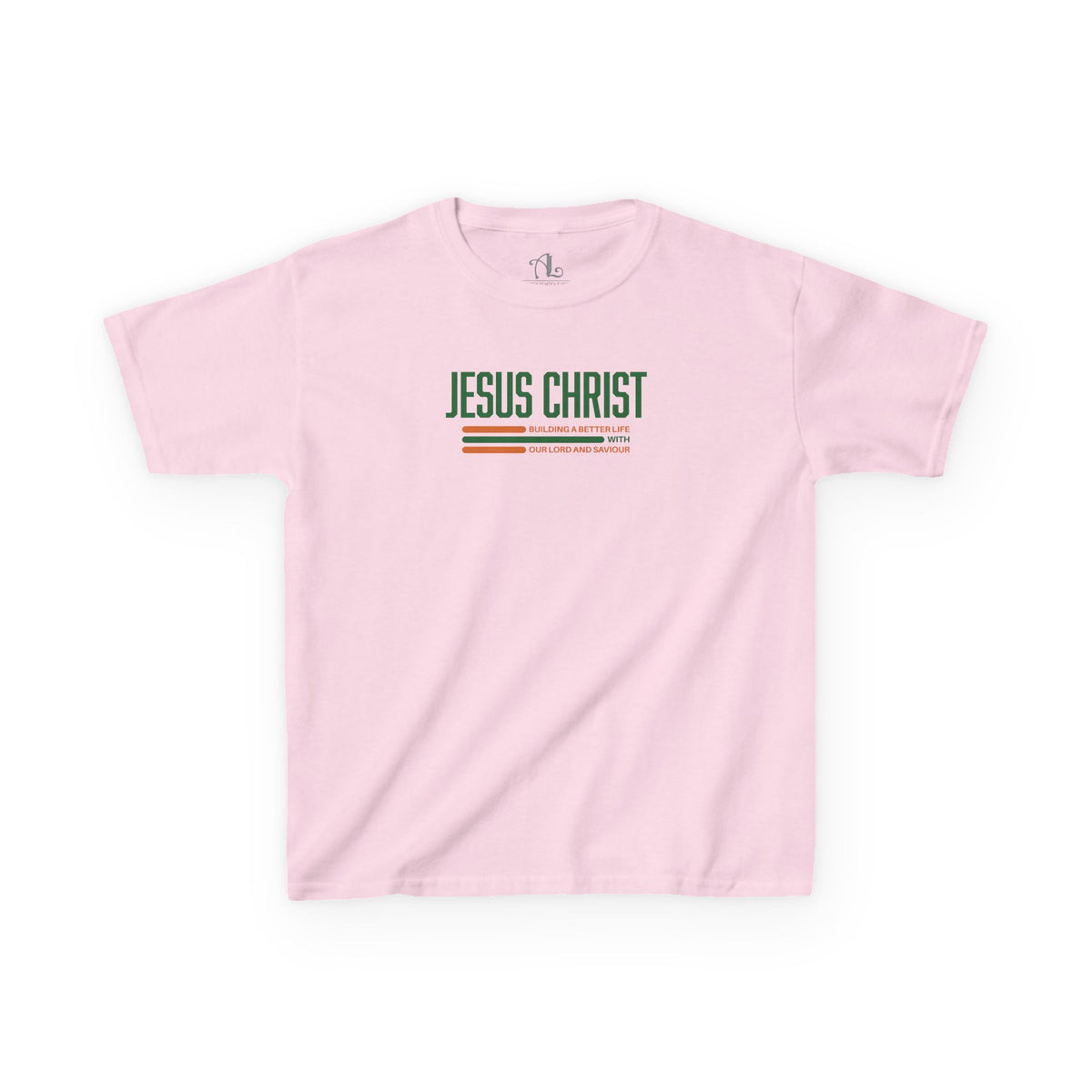 Jesus Christ Retro Stripe Christian Tee, Kids