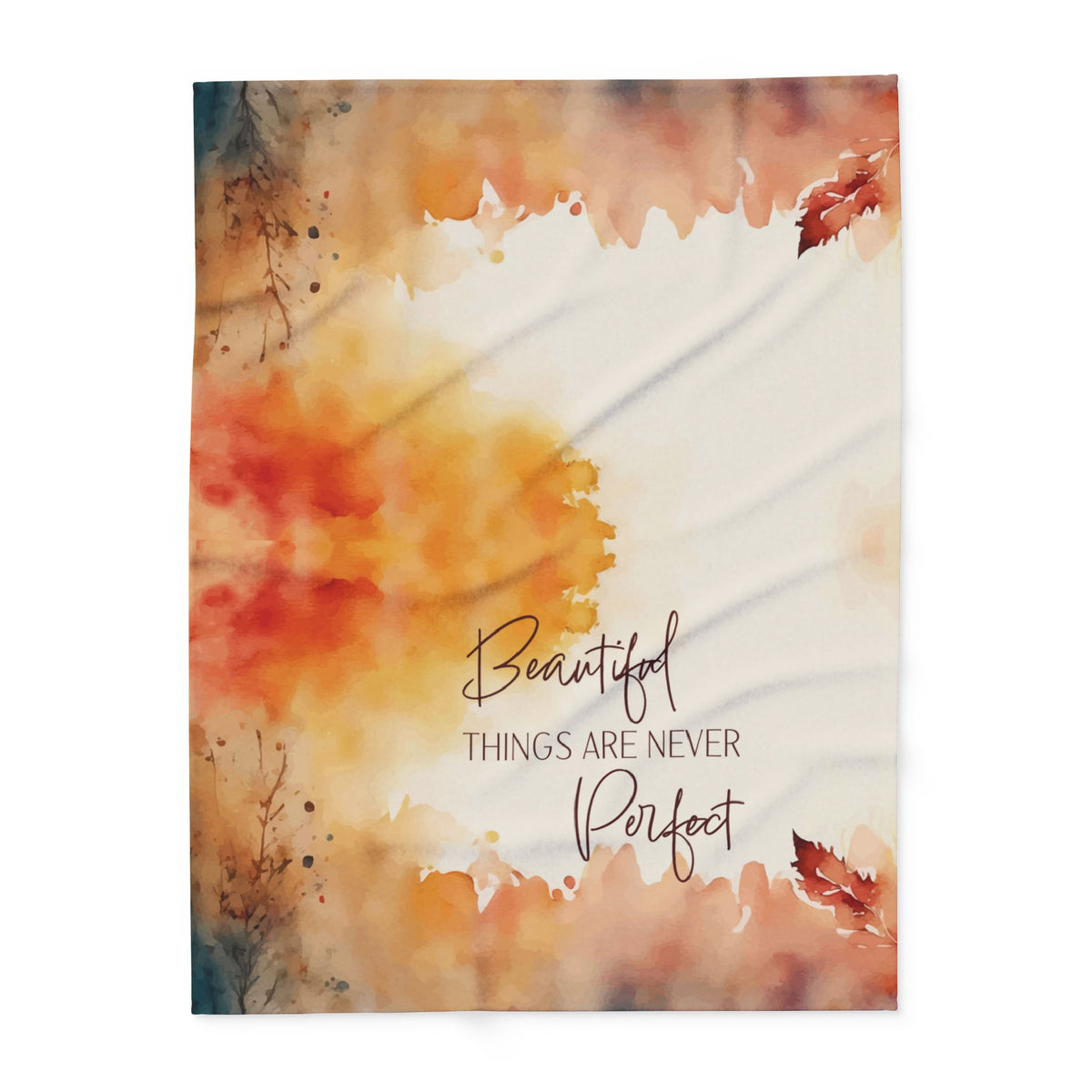 Watercolor Autumn, Fleece Blanket