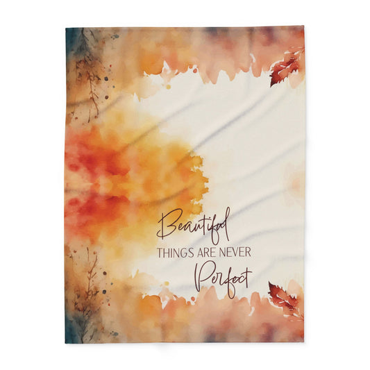 Watercolor Autumn, Fleece Blanket