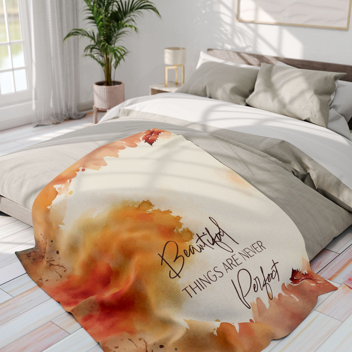 Watercolor Autumn, Fleece Blanket