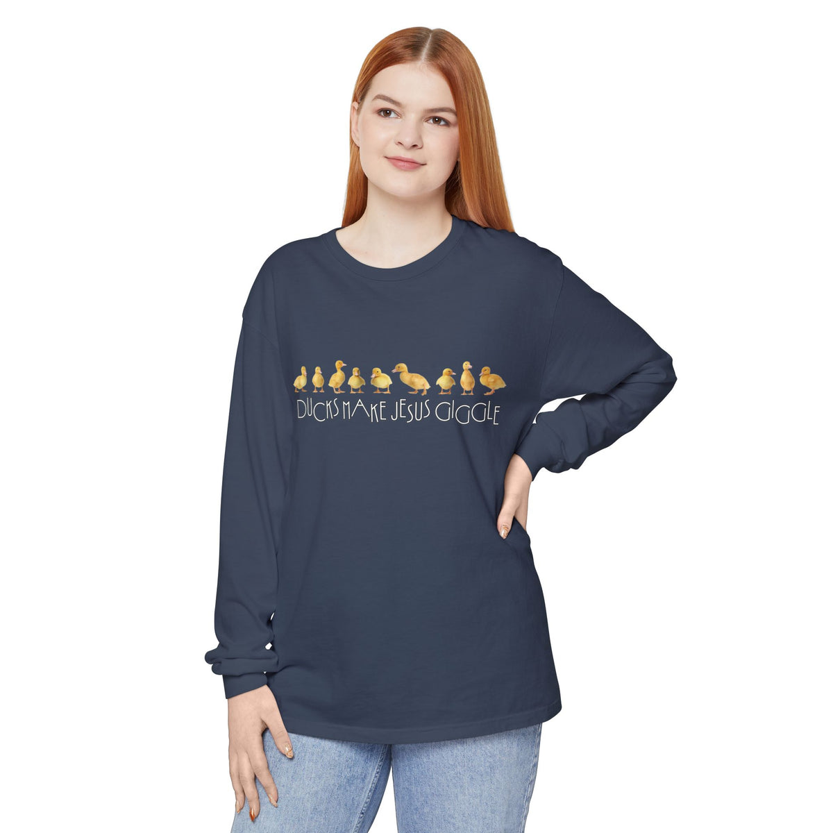 Ducks Make Jesus Giggle, Sleeved Tee