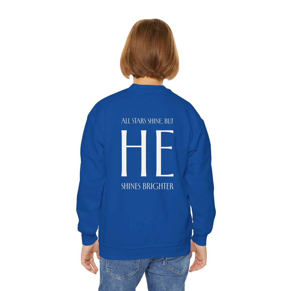 He Shines Brighter, Youth Sweatshirt