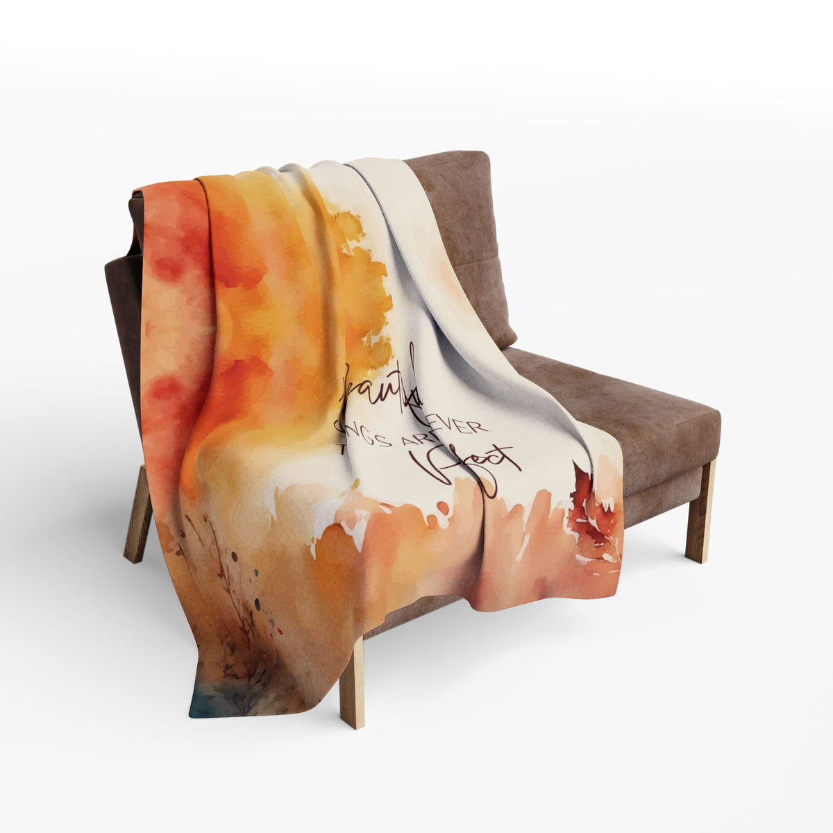 Watercolor Autumn, Fleece Blanket