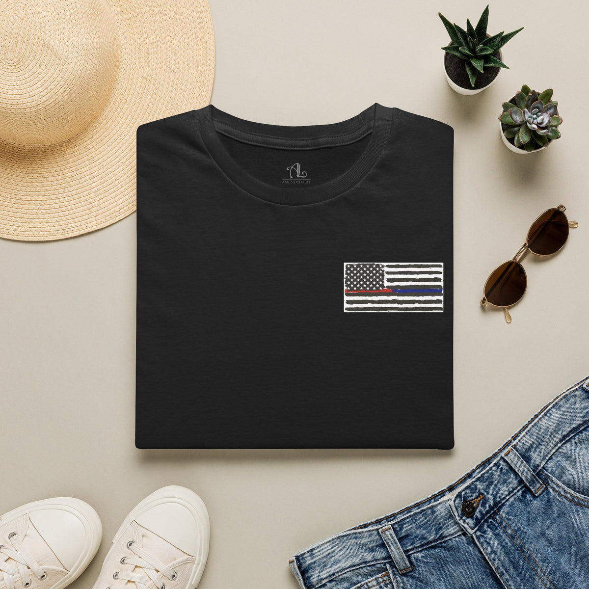 Isaiah 6:8 American Flag T-Shirt, Faith, Service & Patriotism Tee