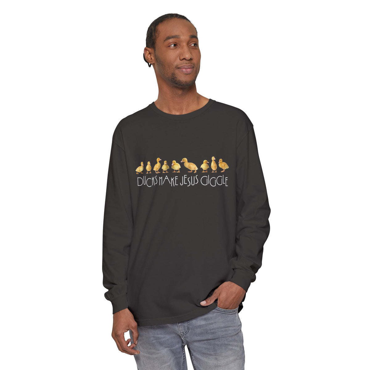 Ducks Make Jesus Giggle, Sleeved Tee