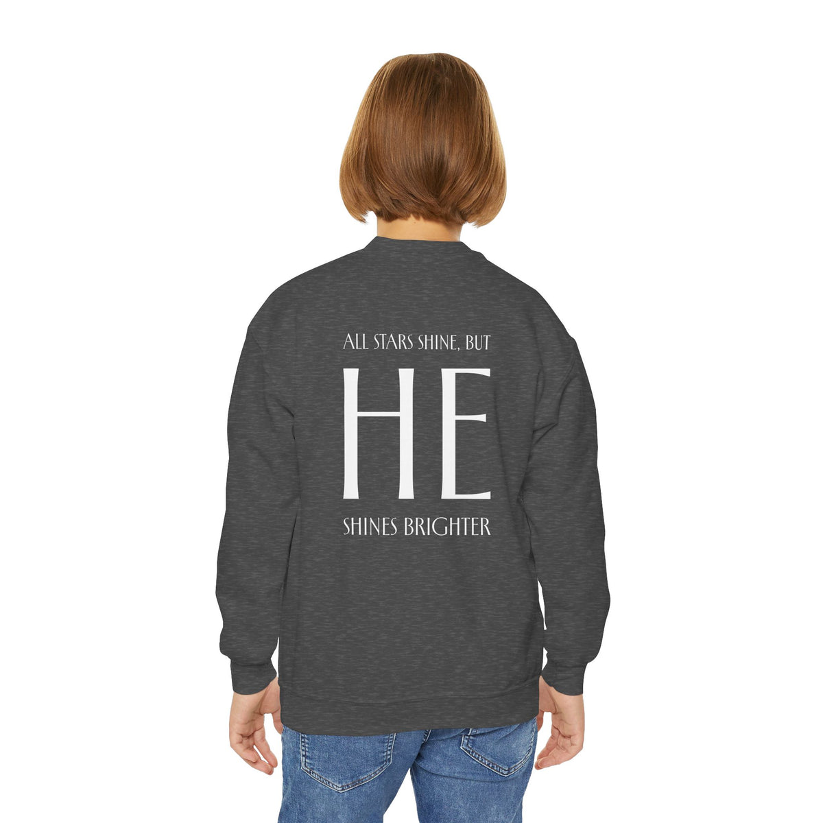 He Shines Brighter, Youth Sweatshirt