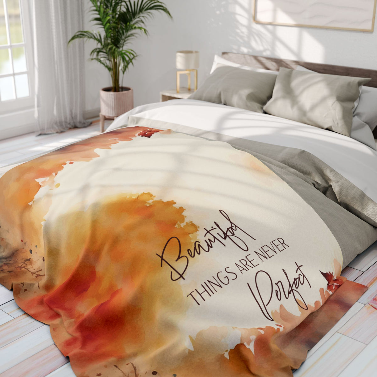 Watercolor Autumn, Fleece Blanket