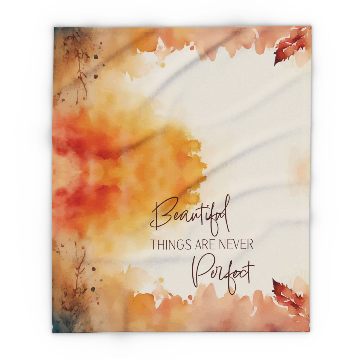 Watercolor Autumn, Fleece Blanket